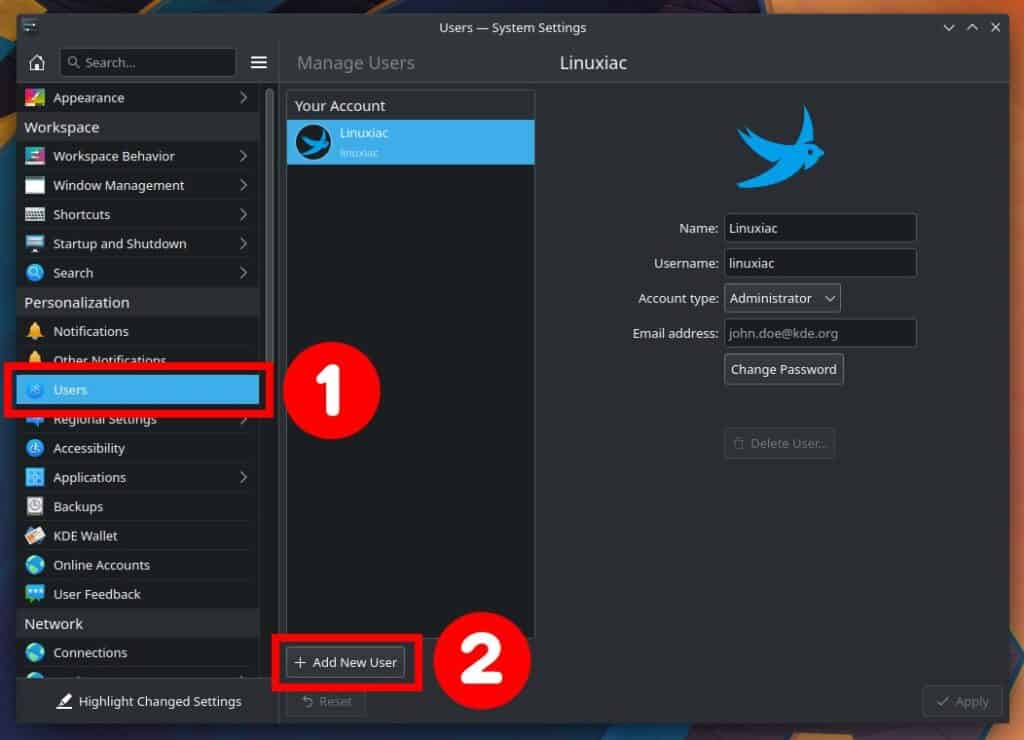 KDE Plasma System Settings