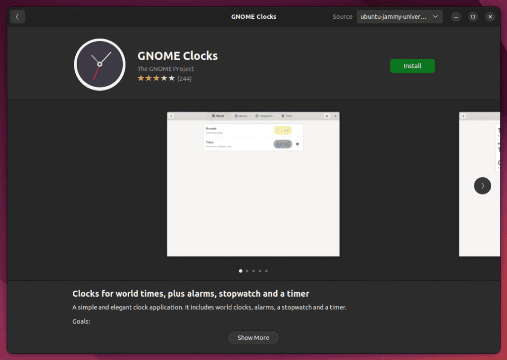 Install the GNOME Clocks app.