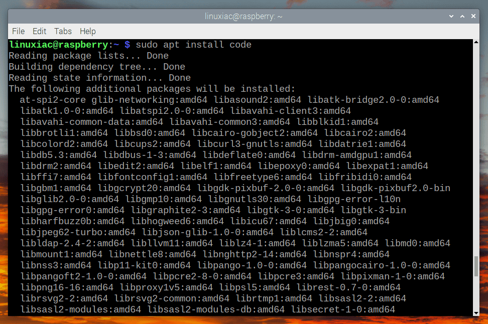 Install VS Code on Raspberry Pi.