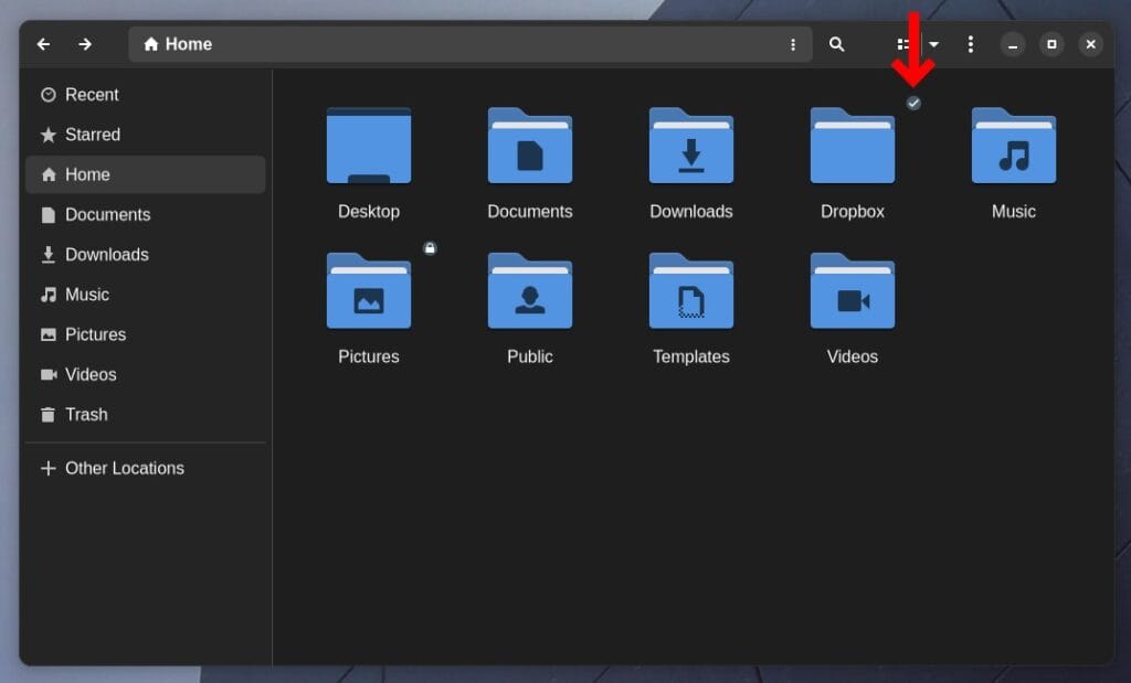 Dropbox integration with the GNOME file manager.