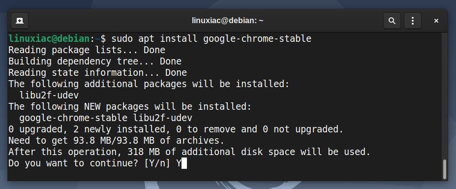 Install Google Chrome on Debian 11 from the command line.