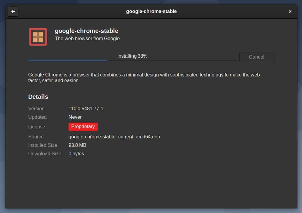 Installing Google Chrome on Debian 11.