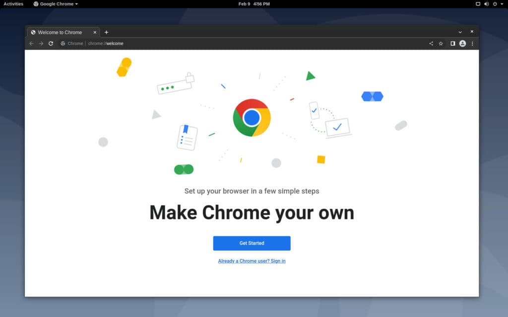 Google Chrome web browser running on Debian 11 (Bullseye).