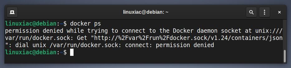 Docker permission denied.