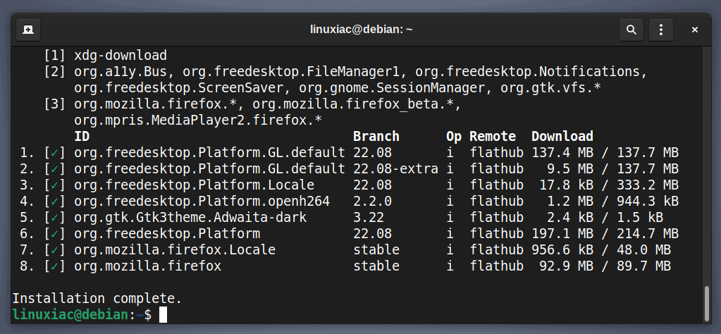  Install the latest (Non-ESR) Firefox as a Flatpak package on Debian 11.