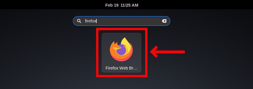 Launching Firefox web browser.