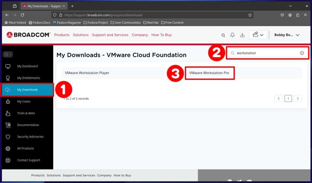 Access the downloads section.