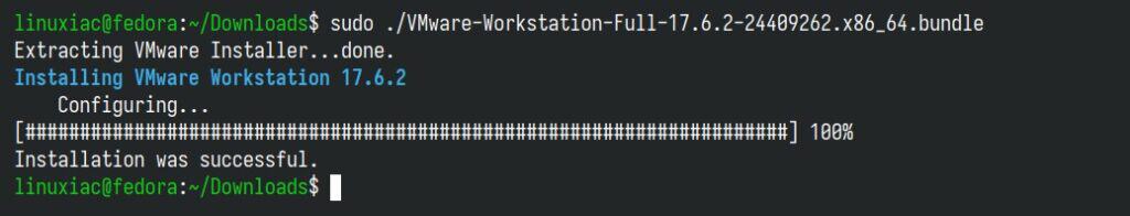 Install VMware Workstation Pro on Fedora Linux.