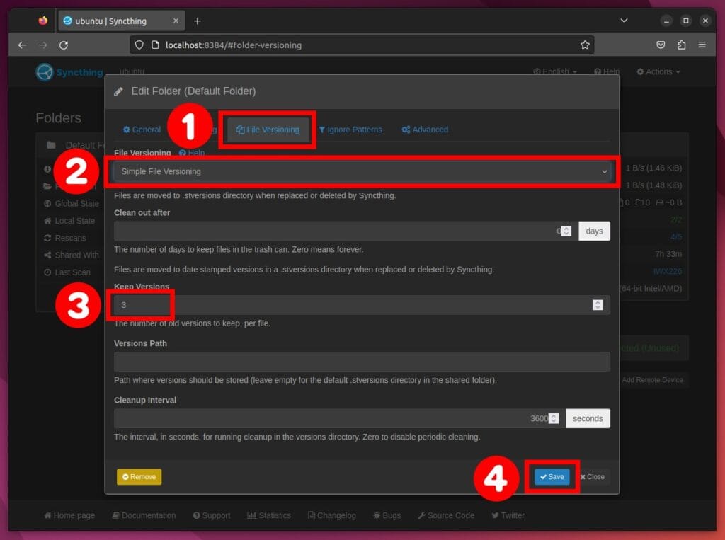 Set up Syncthing file sharing.