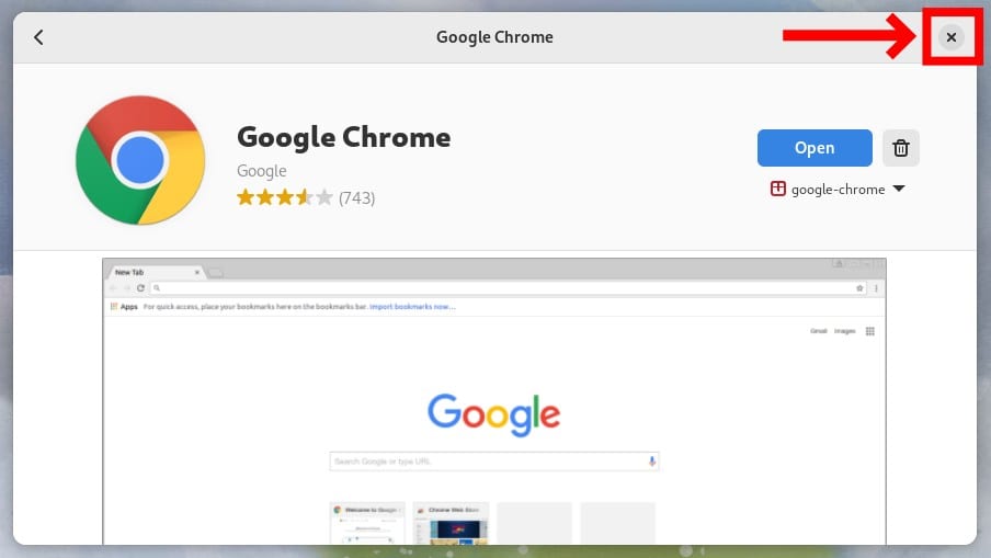 Google Chrome is successfully installed.