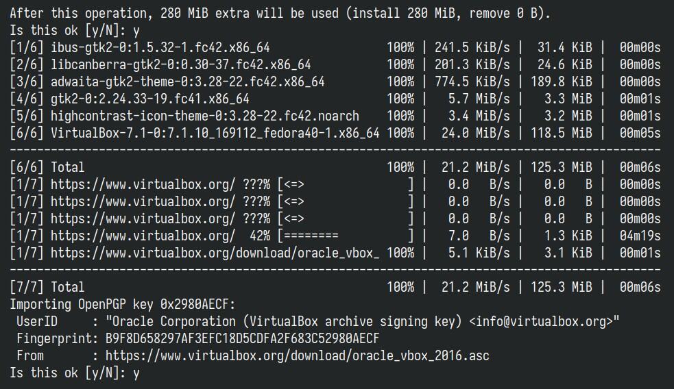 Accept VirtualBox's repo signing key.