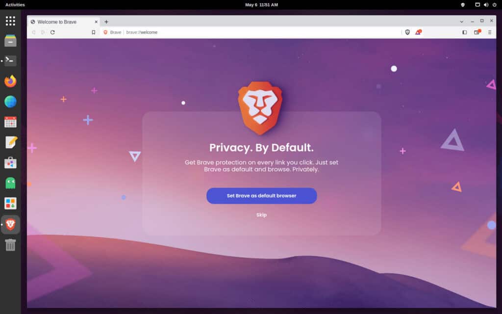 Brave Browser running on Arch Linux.