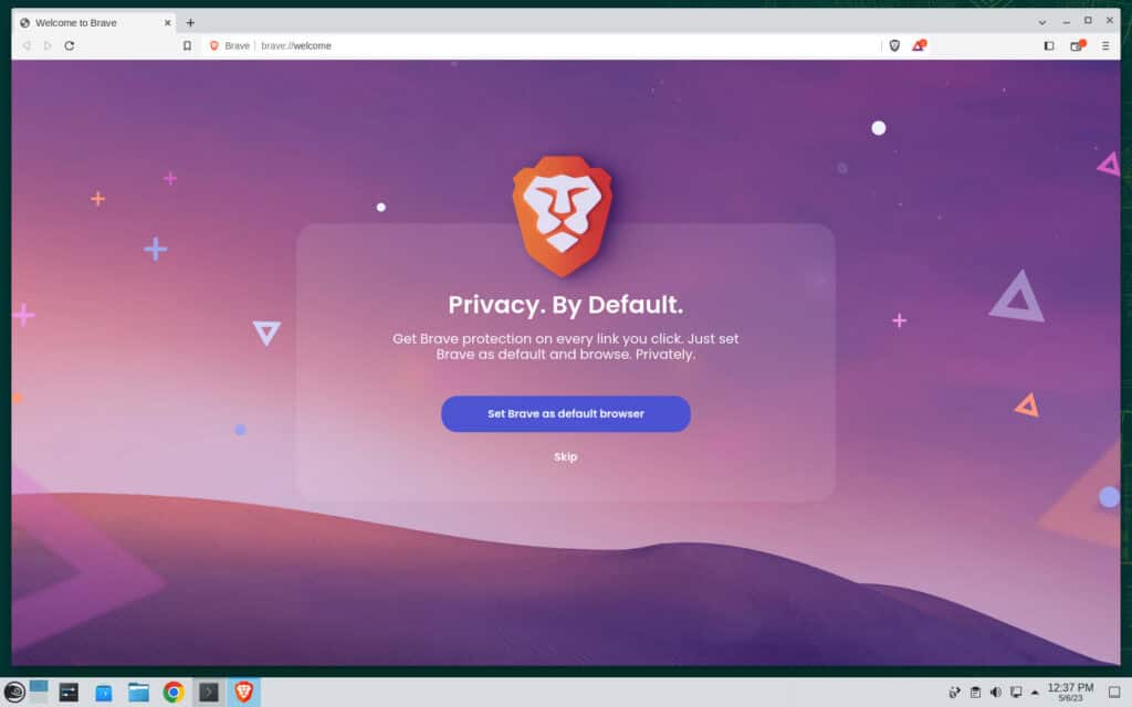 Brave Browser running on openSUSE.