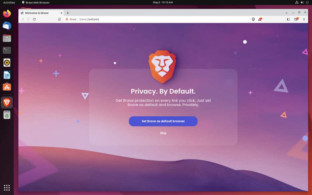 Brave Browser running on Ubuntu.