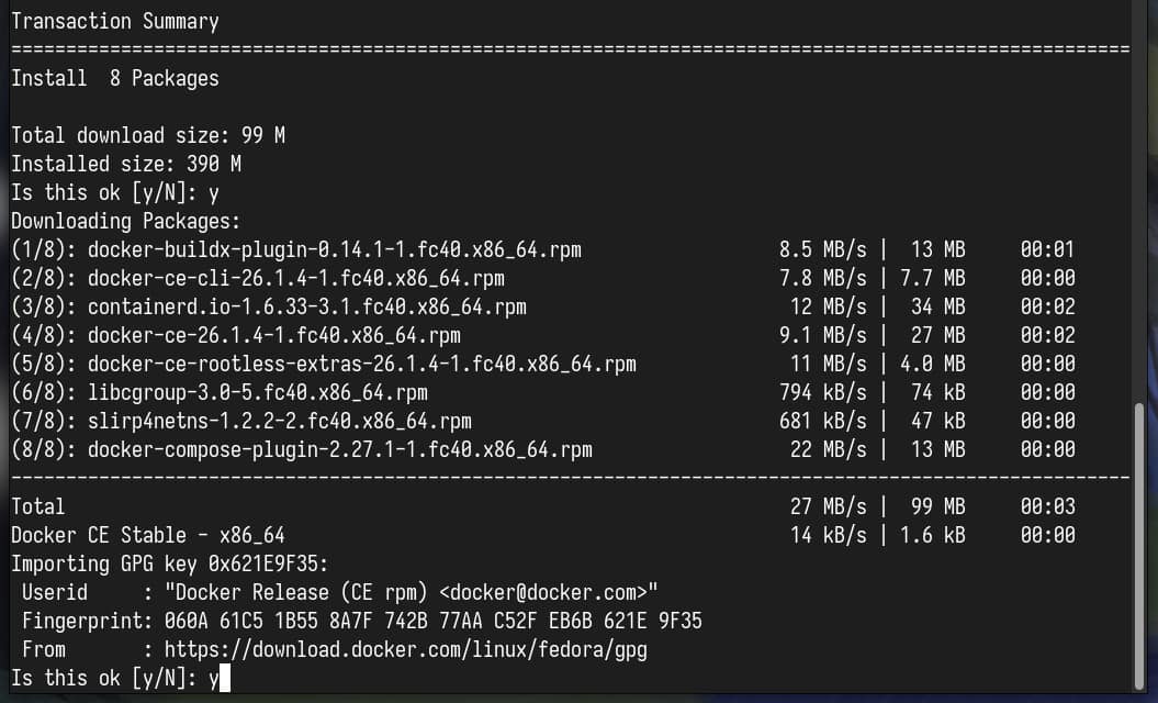 Import the repo’s GPG key.