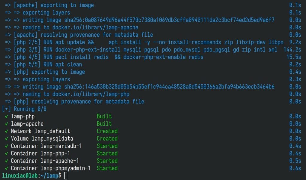 Start and Run the LAMP Stack with Docker Compose