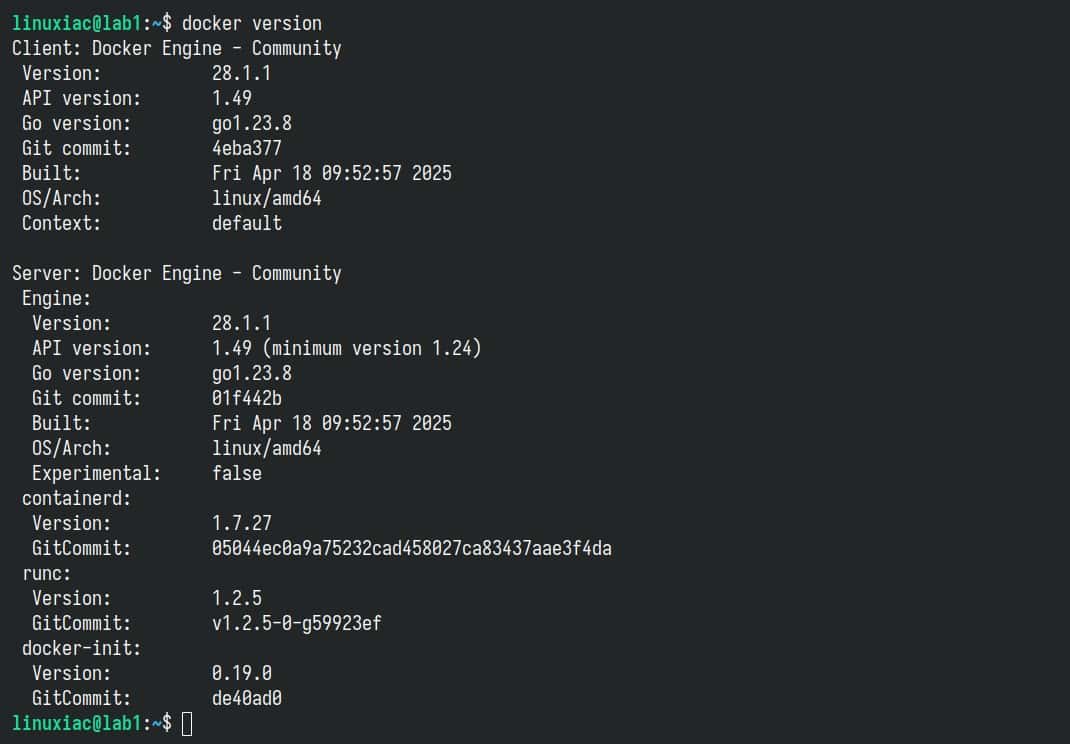 Verify if Docker is installed.