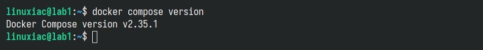 Verify if Docker Compose is installed.