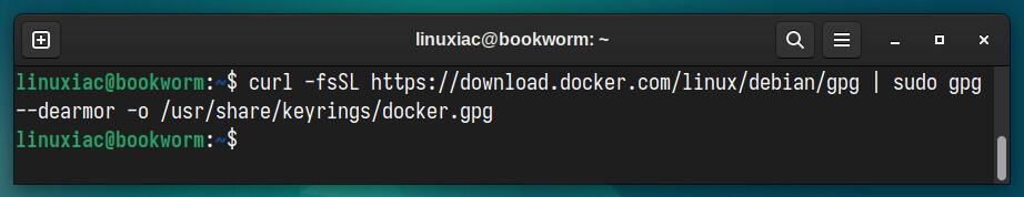 Add Docker’s repo GPG key.