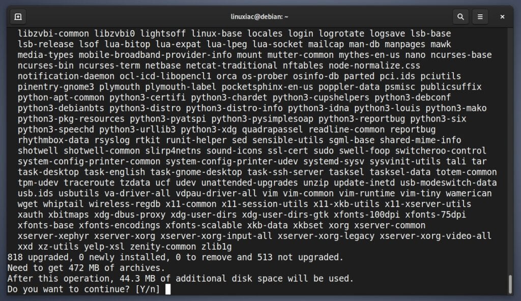 Debian 12 minimal upgrade.