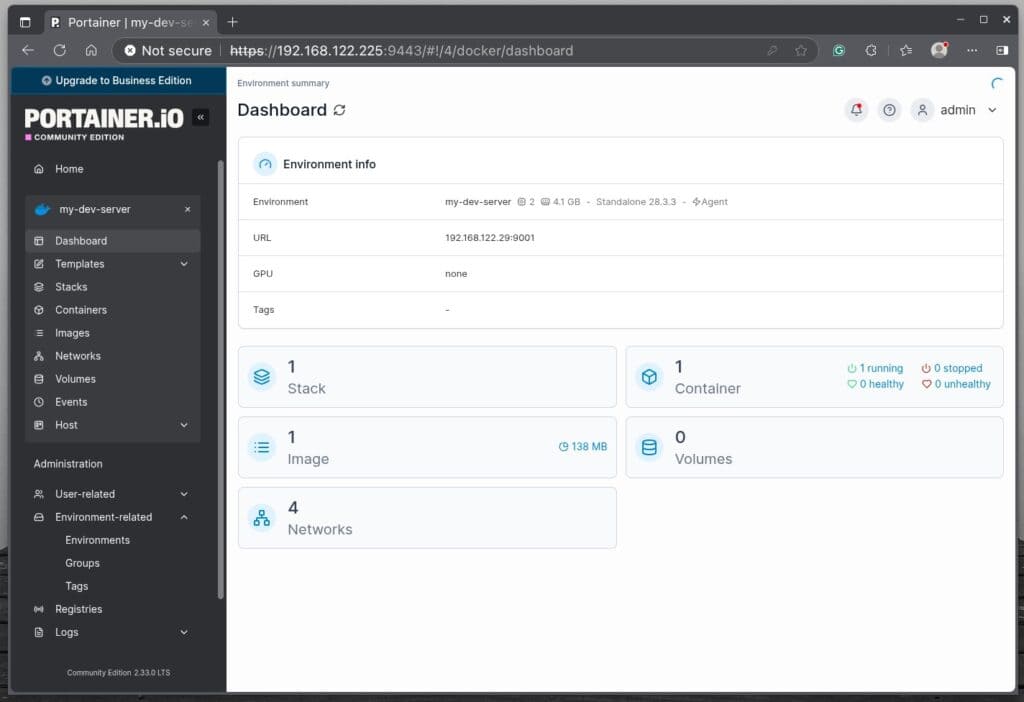 Manage a remote Docker environment.