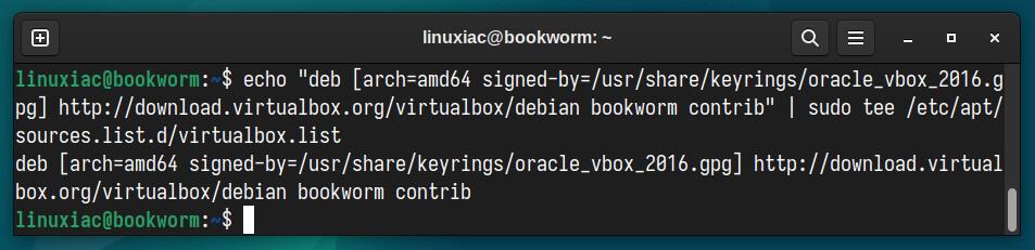 Add VirtualBox Repository for Debian 12.