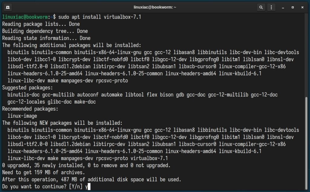 Installing VirtualBox on Debian 12 (Bookworm).