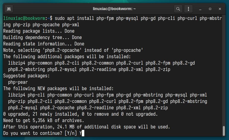 Installing PHP 8.2 on Debian 12 "Bookworm."