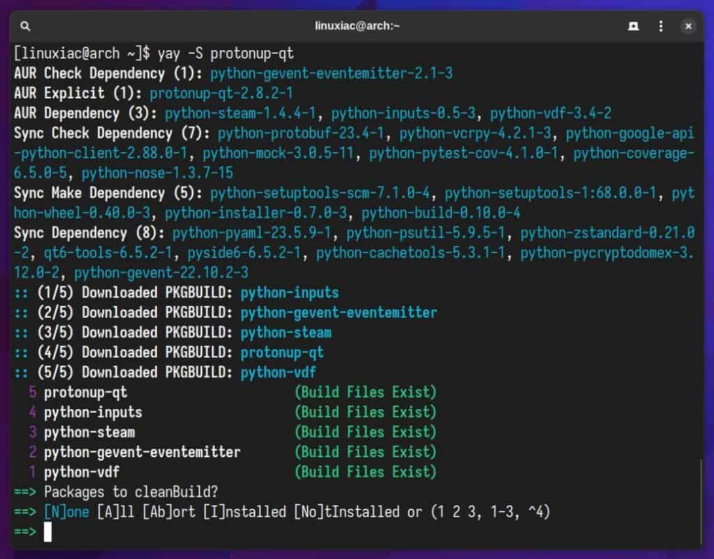 Installing ProtonUP-QT app.