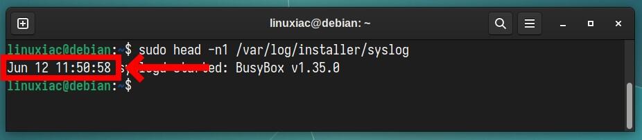 Find the installation date and time on Debian / Ubuntu / Linux Mint.