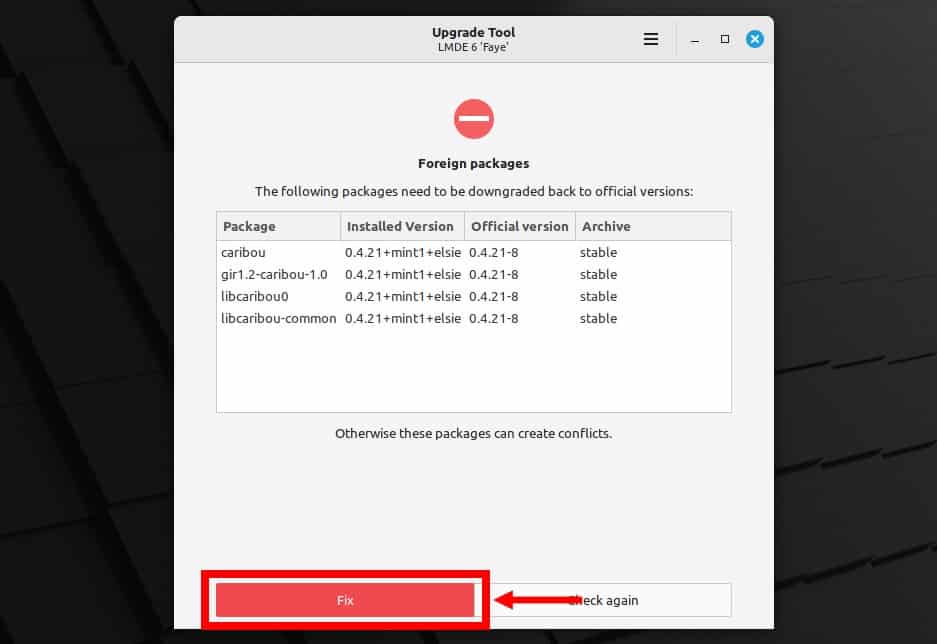 Fix incompatible packages.