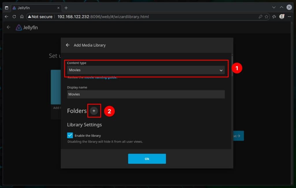 Setting up a media directory.