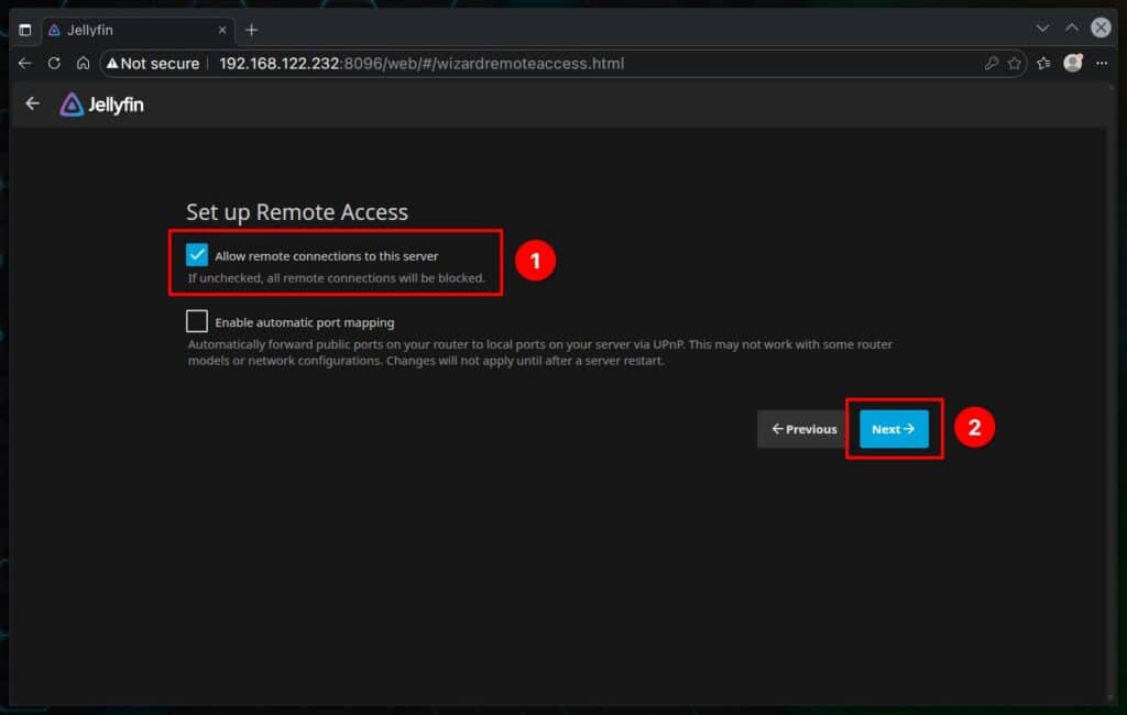 Set up remote access.