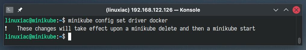 Set Minikube’s default driver.