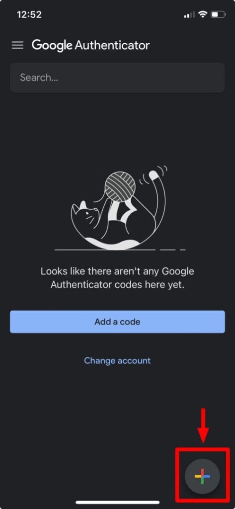 Google Authenticator app.