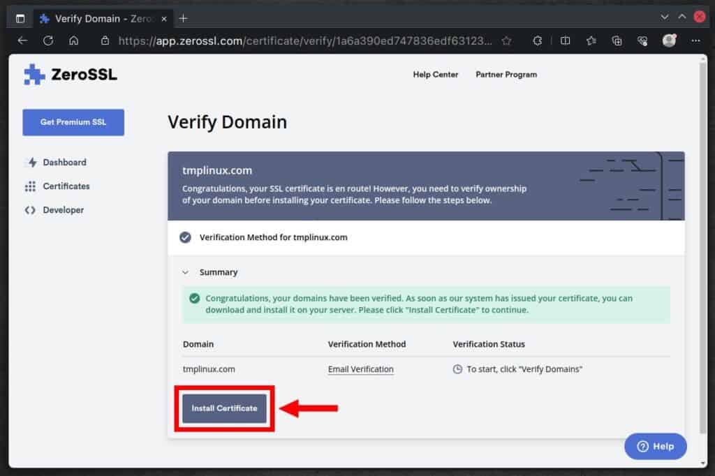 Install the SSL Certificate on Your Web Server