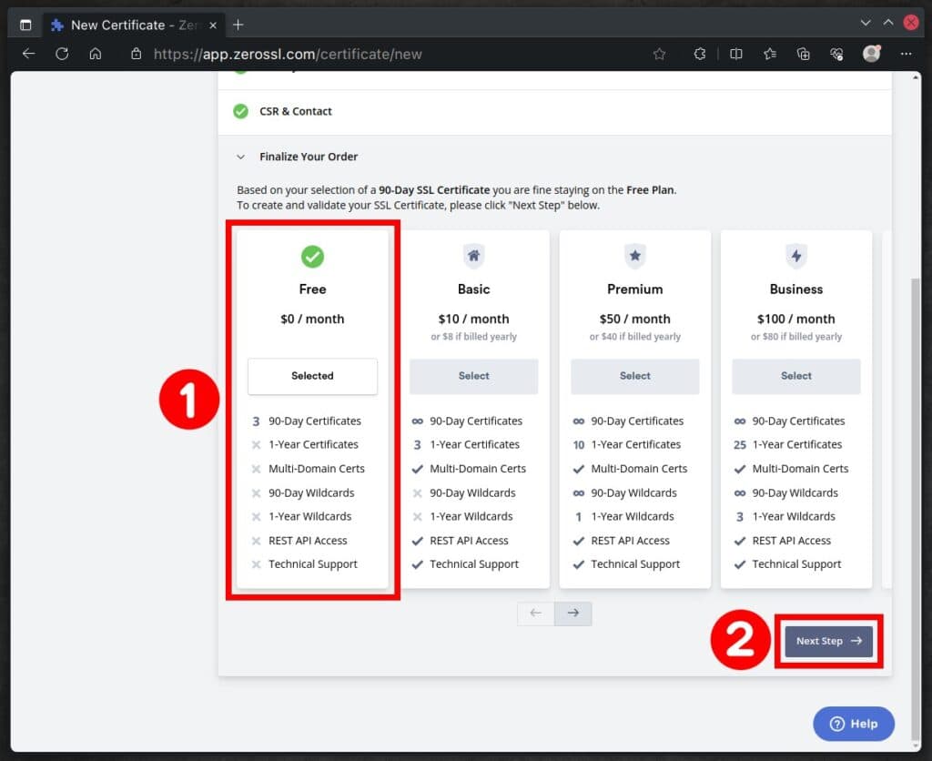 Create a New SSL Certificate