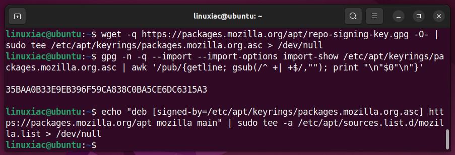 Add the Firefox repo to your Ubuntu 24.04 system.