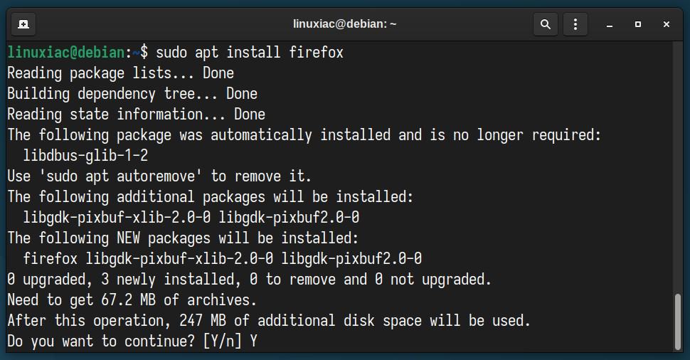 Install the latest Firefox on Debian 12 Bookworm.