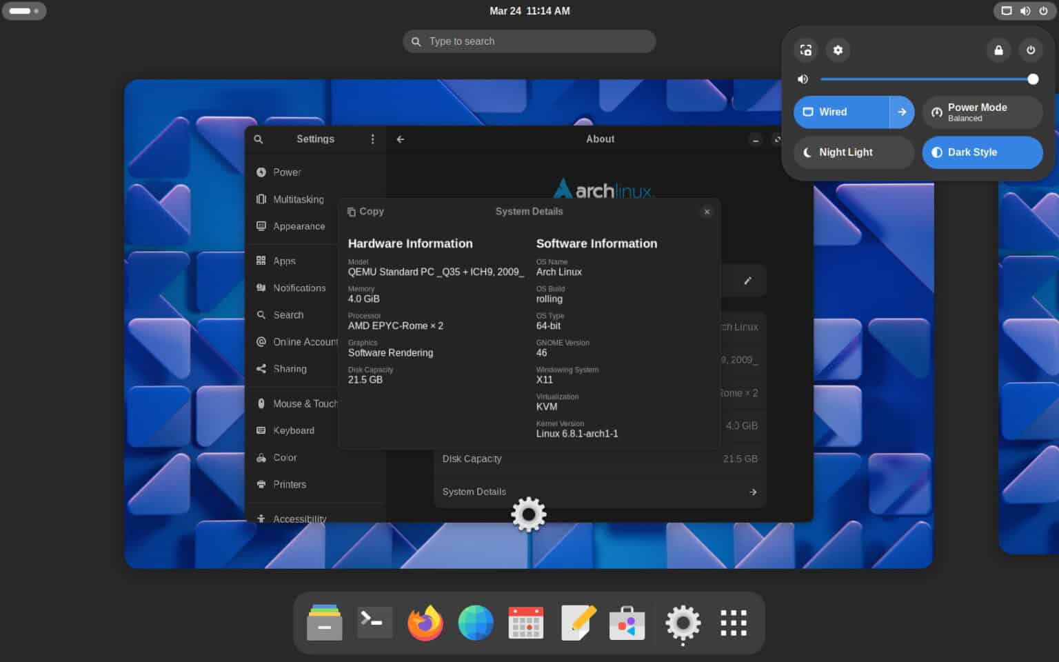 GNOME 46 Desktop Environment Landed in Arch Linux