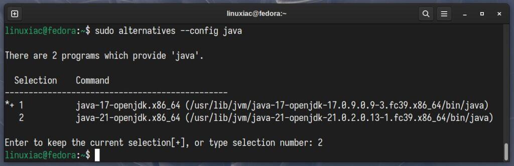 Step 2: Switch Between Java's Versions