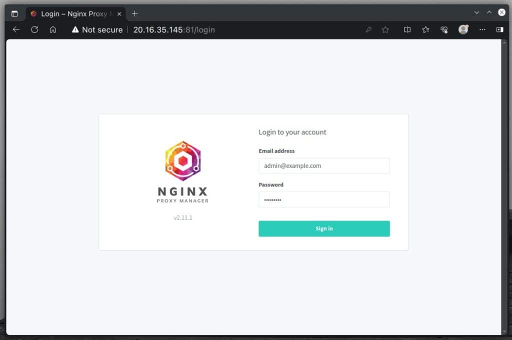 Nginx Proxy Manager UI