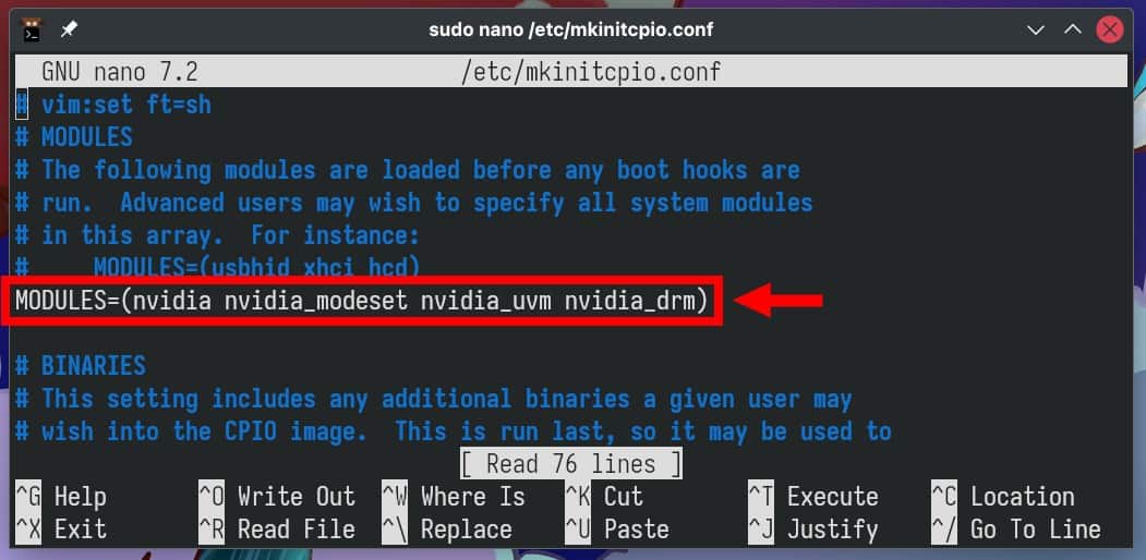 Loading the NVIDIA modules at system boot.