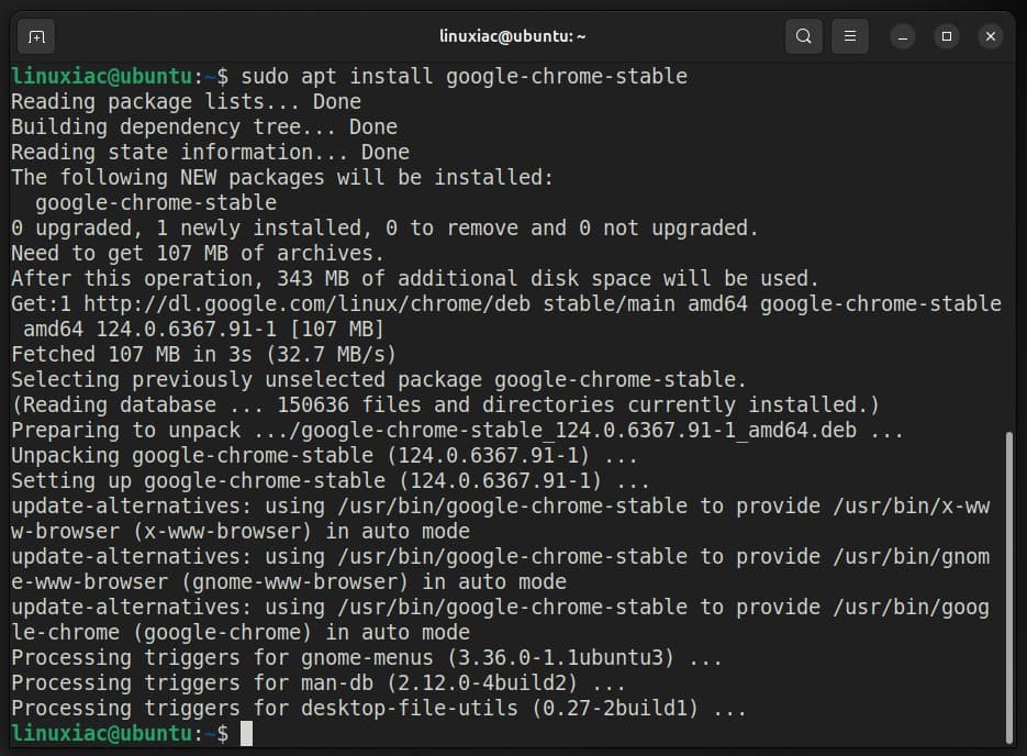 Install Google Chrome on Ubuntu 24.04 LTS (Noble Numbat).