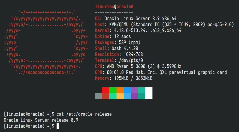 Successful migration from CentOS 7 to Oracle Linux 8.