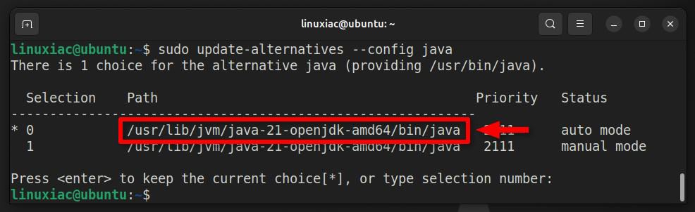 Find the JAVA path.