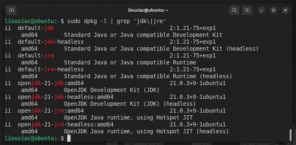 Uninstall Java on Ubuntu 24.04 LTS.