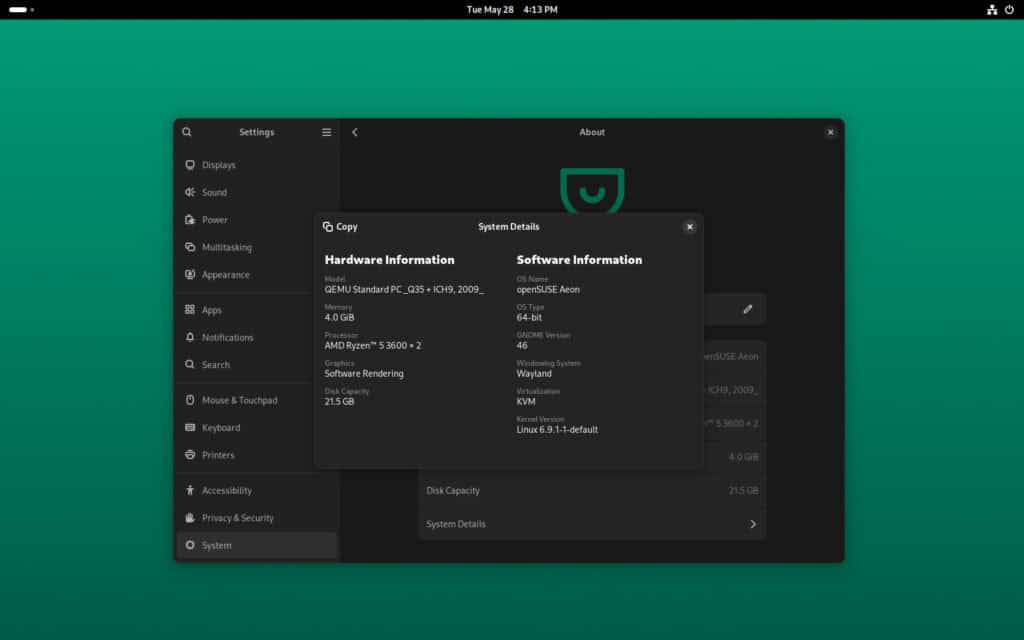 openSUSE Aeon Desktop