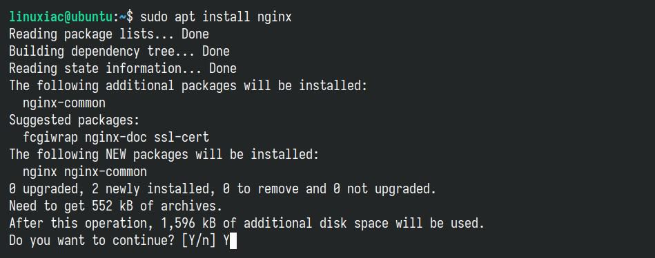 Deploy the Nginx web server on Ubuntu 24.04 LTS.