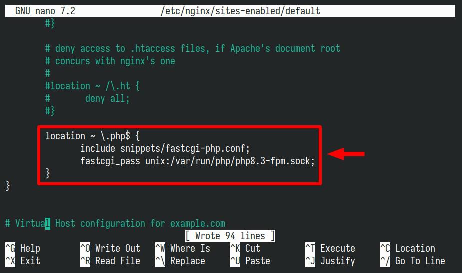 Configure Nginx to execute PHP files on Ubuntu 24.04 LTS.